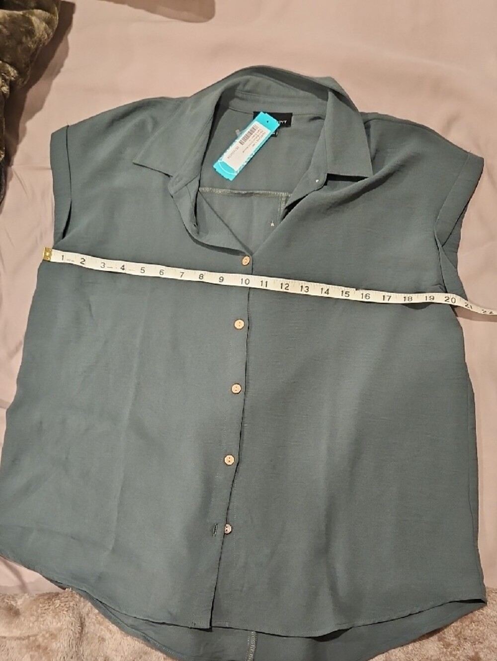 Fortune+Ivy Button Down/Button Back Blouse - Picture 3 of 4